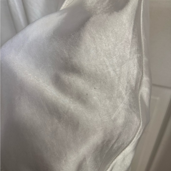 Klesis White Satin Mini Dress – Rhinestone Detail – Size M - Picture 9 of 14